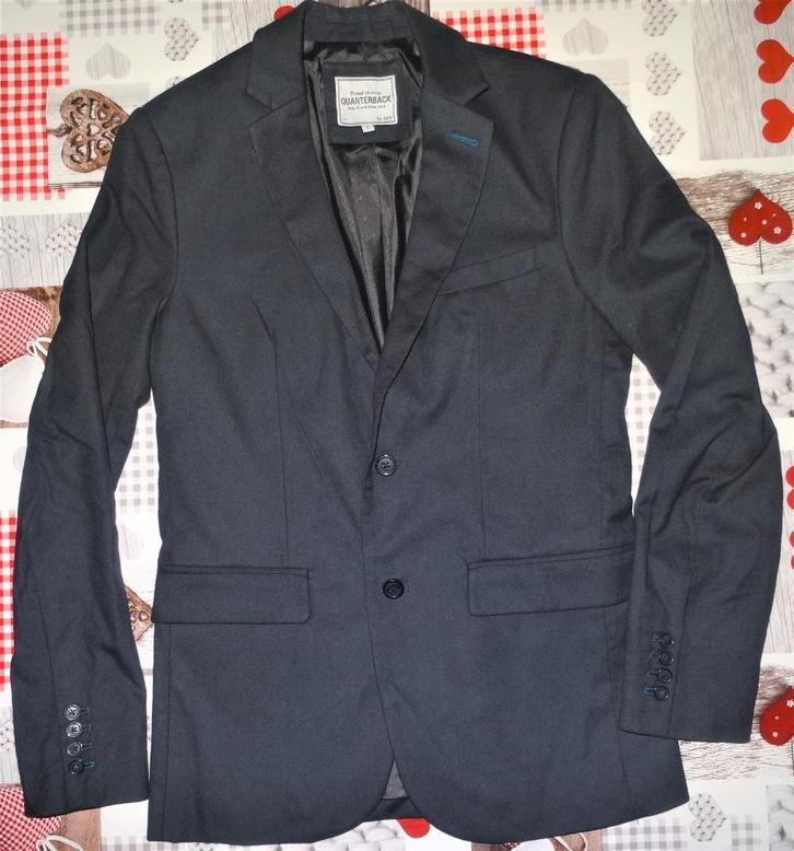 S small geklede blazer zwart Quarterback nieuw, Kleding | Heren, Kostuums en vesten, Maat 46 (S) of kleiner, Zwart, Ophalen of Verzenden