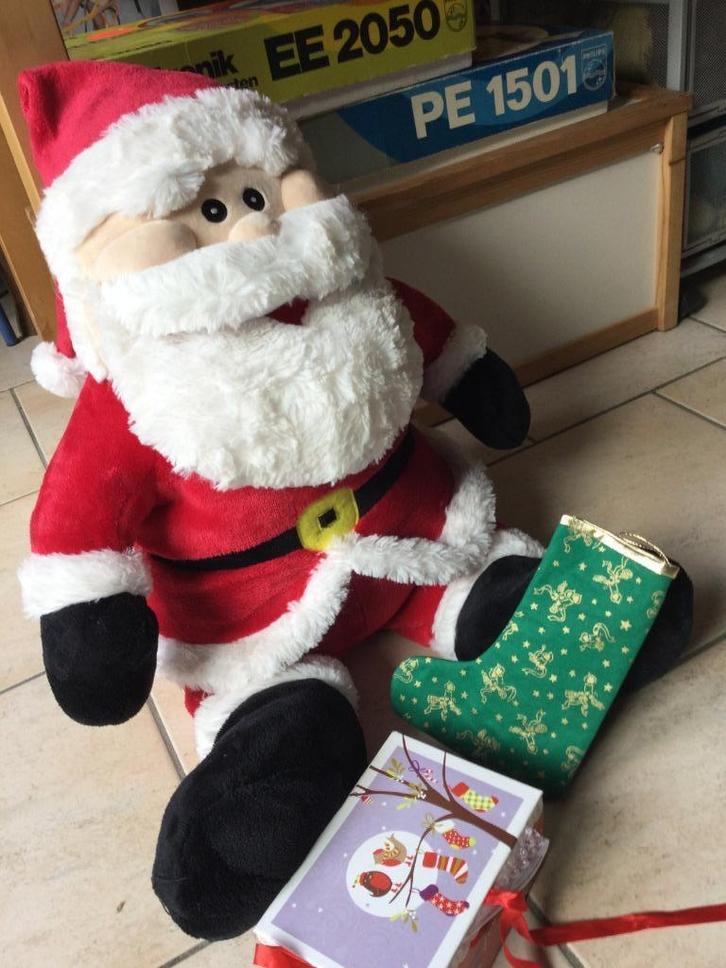 NOEL: „PLUCHE” BALLENDOOS „LAARS” „CREATION TRACK SKI”, Diversen, Kerst, Zo goed als nieuw, Ophalen of Verzenden