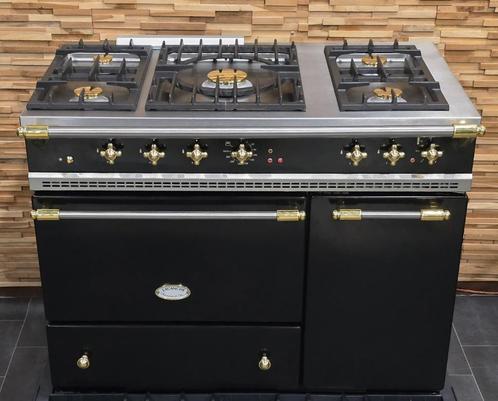 🔥Luxe Fornuis Lacanche 110 cm zwart messing 5 pits 2 ovens, Elektronische apparatuur, Fornuizen, Zo goed als nieuw, Vrijstaand