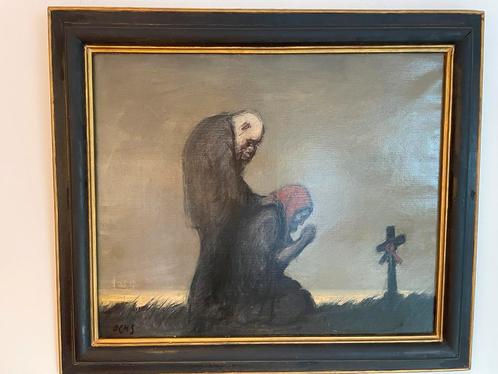 Jacques Ochs, Parents en deuil devant la tombe d'un soldat, Antiquités & Art, Art | Peinture | Moderne, Enlèvement