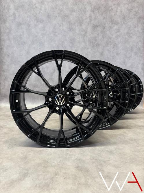 19'' Volkswagen Golf 8 GTI R Warmenau velgen OEM BTW BLACK, Auto-onderdelen, Banden en Velgen, Velg(en), 19 inch, Personenwagen