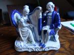 Beeld van koppel met harp, Ophalen of Verzenden, Gebruikt, Mens