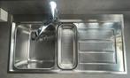 Spoelbak inox Franke met afdruip/uitlek inbouw 100 cm, Huis en Inrichting, Keuken | Keukenelementen, Ophalen, Gebruikt, 50 tot 100 cm