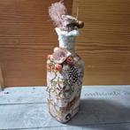 ​Bouteille Décorative "Shabby Chic" Fait Main, Maison & Meubles, Accessoires pour la Maison | Vases, Enlèvement ou Envoi, Jaune