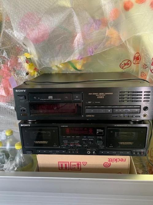 top van sony  dubbele casettespeler en cd speler moeten beid, Audio, Tv en Foto, Stereoketens, Niet werkend, Cassettedeck, Cd-speler