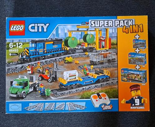 Lego 66493 City Treinen Super Pack 4 in 1., Kinderen en Baby's, Speelgoed | Duplo en Lego, Zo goed als nieuw, Lego, Ophalen of Verzenden