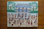 Schilderij - Volkskunst Haïti - naieve stijl, Antiek en Kunst, Ophalen of Verzenden