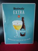 Westmalle Extra 4,8% trappist rechthoekig metaalbord, Verzamelen, Biermerken, Nieuw, Overige merken, Reclamebord, Plaat of Schild