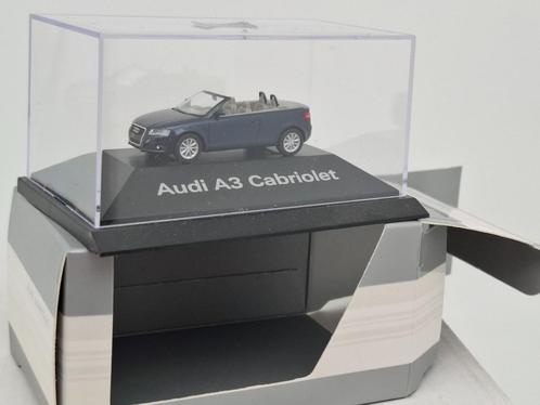 Audi A3 cabriolet (blauw) - Herpa 1/87, Hobby en Vrije tijd, Modelauto's | 1:87, Zo goed als nieuw, Auto, Herpa, Ophalen of Verzenden