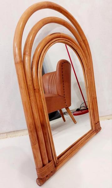 Vintage! Miroir en Bambou  beschikbaar voor biedingen