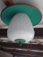 Vintage groene hanglamp - jaren 1950, Antiek en Kunst, Ophalen of Verzenden