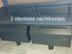 Zwarte nachtkastjes, Huis en Inrichting, Slaapkamer | Nachtkastjes, Ophalen, Gebruikt