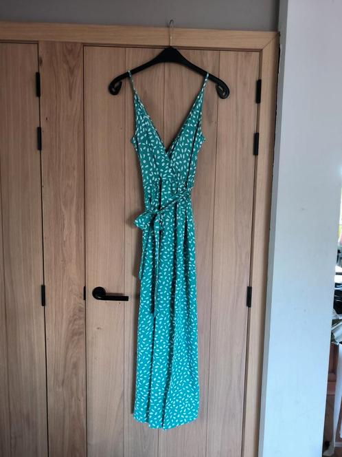 Mooie blauw/groene jurk met witte stippen.  Mt L.  Shein, Kleding | Dames, Jurken, Zo goed als nieuw, Maat 42/44 (L), Blauw, Onder de knie