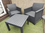 Loungeset antraciet, Tuin en Terras, Tuinsets en Loungesets, Ophalen, Zo goed als nieuw, Loungeset