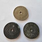BELGIË ( 3 X 25 Cent  = 1938 / 1942 / 1946 ), Postzegels en Munten, Ophalen of Verzenden, België, Setje