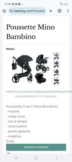 Mino bambino poussette 3 en 1 + siège auto, Enlèvement ou Envoi, Neuf, Poussette