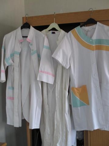 schort dokter wit 6 stuks, Enlèvement ou Envoi, Utilisé, Blanc, Tablier