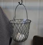 HANGMANDJE DRAAD 'look-garlic' LANDELIJK, Huis en Inrichting, Woonaccessoires | Schalen en Manden, Overige materialen, Mand, Nieuw