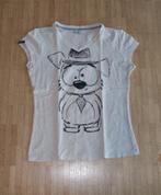 beige t-shirt met beer - maat 146, Ophalen of Verzenden, Gebruikt, Meisje, Shirt of Longsleeve