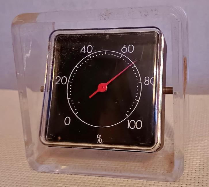 Hygromètre Barigo pivotant, verre acrylique, vintage (80s'), Audio, Tv en Foto, Weerstations en Barometers, Nieuw, Barometer, Ophalen of Verzenden