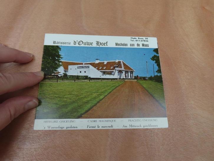 Folder / Rotterie d’Oude Hoef Mechelen aan de Maas, Boeken, Catalogussen en Folders, Zo goed als nieuw, Folder, Ophalen of Verzenden