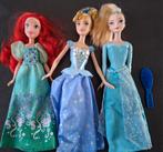 Barbie poppen Disney Ariel, Frozen Elza, Doornroosje, Ophalen of Verzenden, Zo goed als nieuw, Barbie