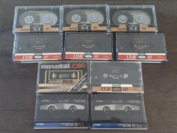 10 cassettes audio Maxell, TDK type II beschikbaar voor biedingen