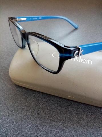 Calvin Klein bril blauw zwart brilmontuur , glazen vervangen