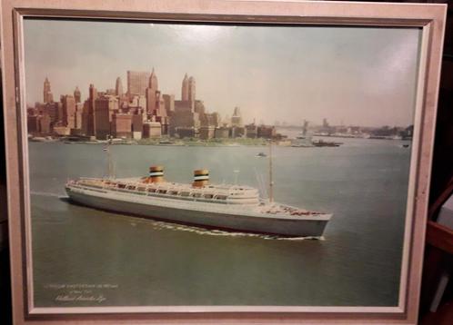Géant des océans New Amsterdam - affiche ancienne 80x60, Collections, Marine, Comme neuf, Enlèvement ou Envoi
