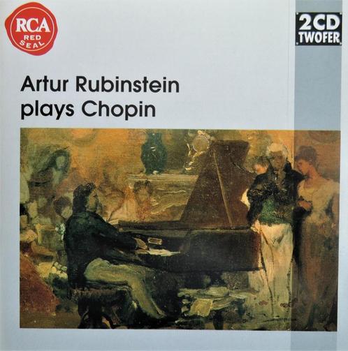 Dubbel CD ! - Artur Rubinstein plays Chopin - RCA Red Seal, Cd's en Dvd's, Cd's | Klassiek, Zo goed als nieuw, Kamermuziek, Ophalen of Verzenden