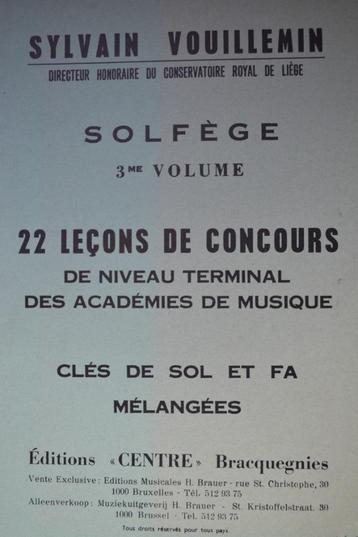 S. Vouillemin 22 leçons de concours (Vol.3) beschikbaar voor biedingen