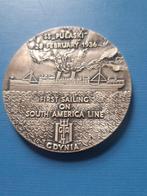 1986 Polen 50 jaar Polish Ocean Lines Pulaski in zilver, Verzenden, Zilver