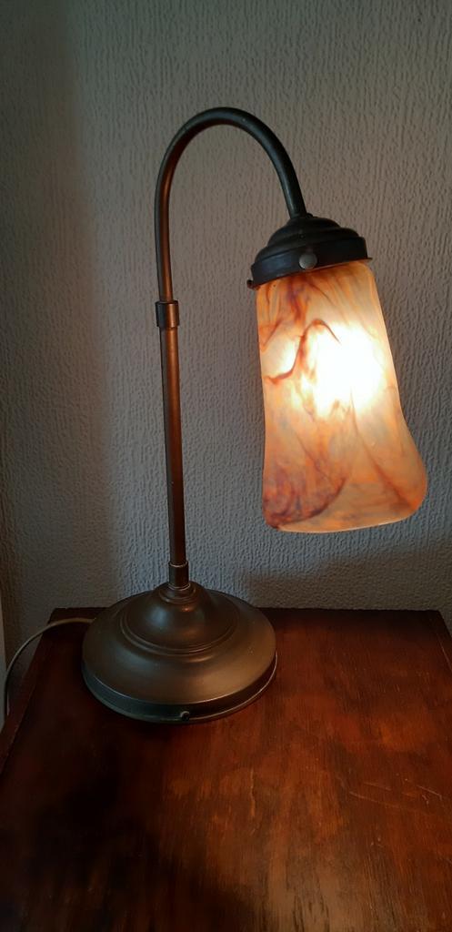 Antieke tafellamp, Antiek en Kunst, Antiek | Verlichting, Ophalen of Verzenden