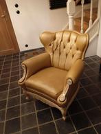 Eyecatcher zetel goudkleurige,model Chesterfield!!, Huis en Inrichting, Fauteuils, Ophalen, Zo goed als nieuw
