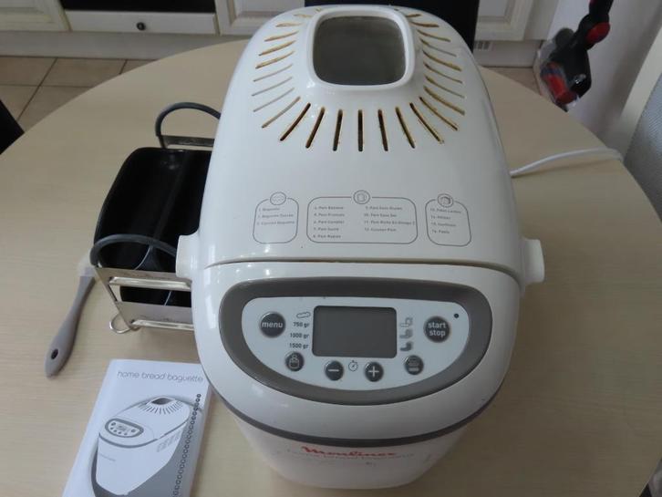 MACHINE A PAIN MOULINEX HOME BREAD BAGUETTE, Elektronische apparatuur, Broodbakmachines, Gebruikt, Met timer, 1200 tot 1600 gram deeg