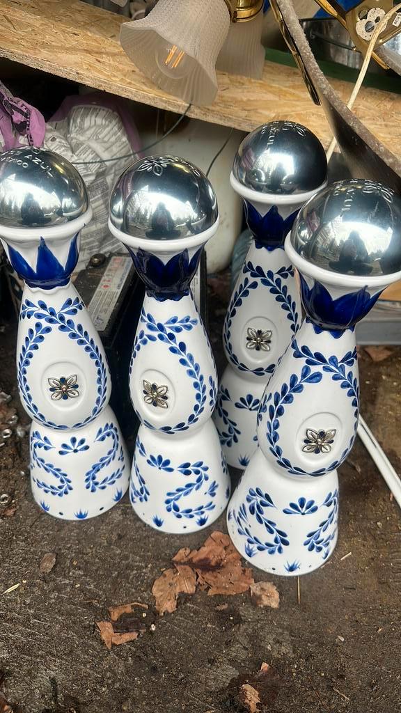 Clase Azul Reposado Tequila Fles Handgeschilderd Keramiek, Antiquités & Art, Antiquités | Vases, Enlèvement