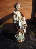 antique statue religieuse belge Joseph bébé Jésus sur des ch, Antiquités & Art, Art | Sculptures & Bois, Enlèvement ou Envoi