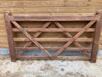 houten weidepoort in OKAN hardhout, Ophalen, 100 tot 150 cm, 150 tot 200 cm, Nieuw
