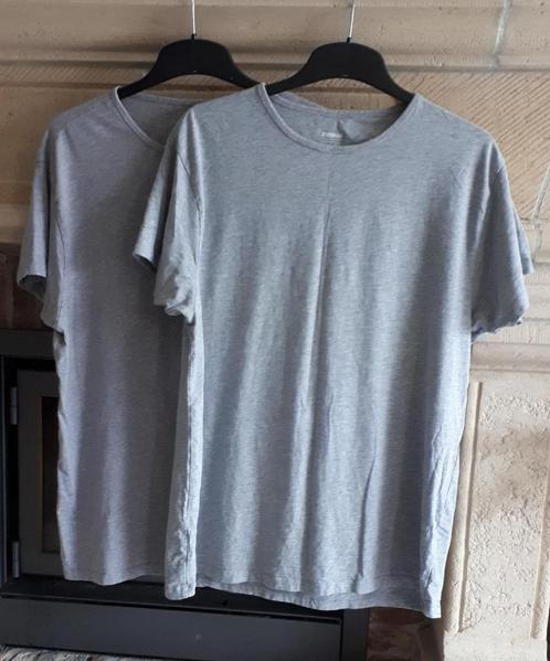2x Heren Tshirt KM - Zeeman Original Basics-XL/XXL - grijs, Kleding | Heren, T-shirts, Gedragen, Maat 56/58 (XL), Grijs, Verzenden