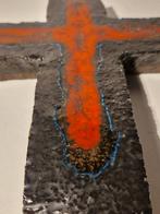 Plem , groot keramisch fat lava brutalist kruis, Antiek en Kunst, Antiek | Keramiek en Aardewerk, Ophalen of Verzenden