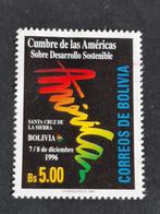 Bolivie 1996 - Sommet américain sur le développement durable, Timbres & Monnaies, Timbres | Amérique, Affranchi, Amérique du Sud