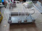 Cage à oiseau double, Animaux & Accessoires, Enlèvement, Comme neuf, Aluminium, Cage à oiseaux