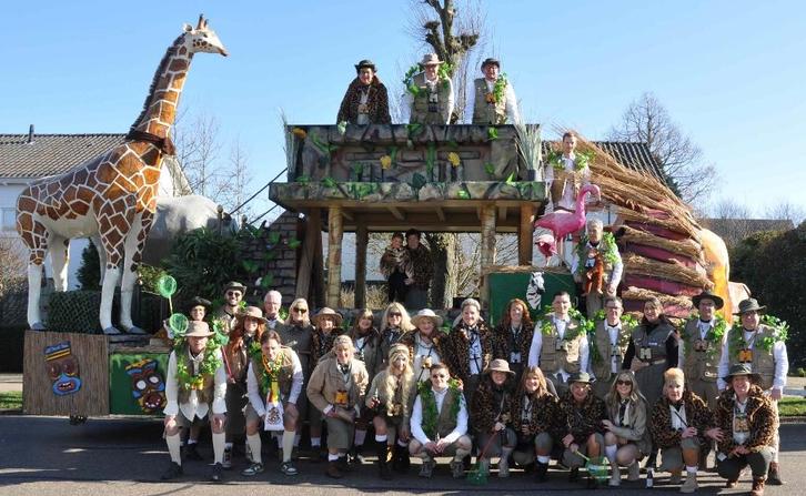 Te koop: Unieke Jungle Carnavalswagen  Prins I Rv11, Hobby en Vrije tijd, Feestartikelen, Zo goed als nieuw, Feestartikel, Ophalen