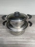 AMC kookpotten, Ophalen of Verzenden, Zo goed als nieuw, Inox, Pannenset