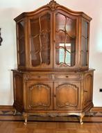 Armoire baroque en noyer chippendale en 2 parties, Enlèvement ou Envoi, Comme neuf