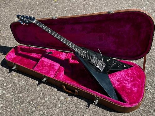 Gibson 1987 Flying V I Kahler Ebony + Case, Muziek en Instrumenten, Snaarinstrumenten | Gitaren | Elektrisch, Gebruikt, Solid body