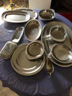 inox schotels,inox ,GEEN ijzeren ! 12 stuks, Ophalen, Zo goed als nieuw, Inox