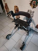 Tribune déambulateur pliable aluminium 4roues,freins+filet, Diversen, Rollators, Ophalen, Opvouwbaar