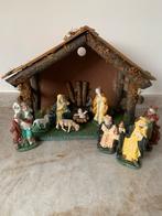 Kerststal met retro figuurtjes, Diversen, Ophalen, Zo goed als nieuw