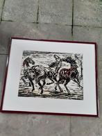 Zwart en wit, drie paarden, Antiek en Kunst, Kunst | Tekeningen en Fotografie, Ophalen